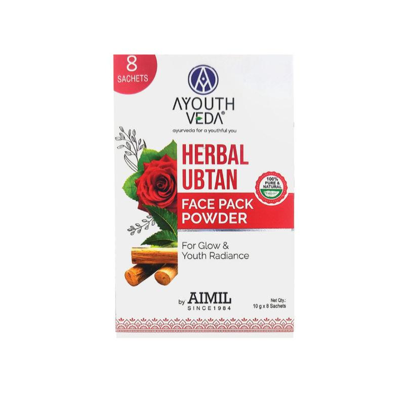 ayouthveda herbal ubtan face pack powder fights acne & dark spots for glowing skin