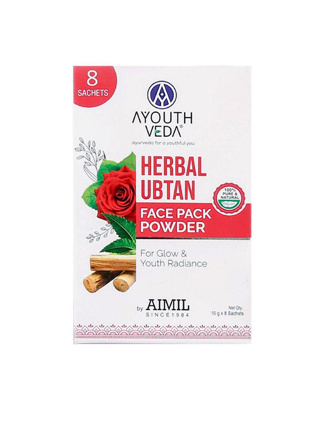 ayouthveda herbal ubtan face pack powder for glowing skin, fights acne & dark spots 80g