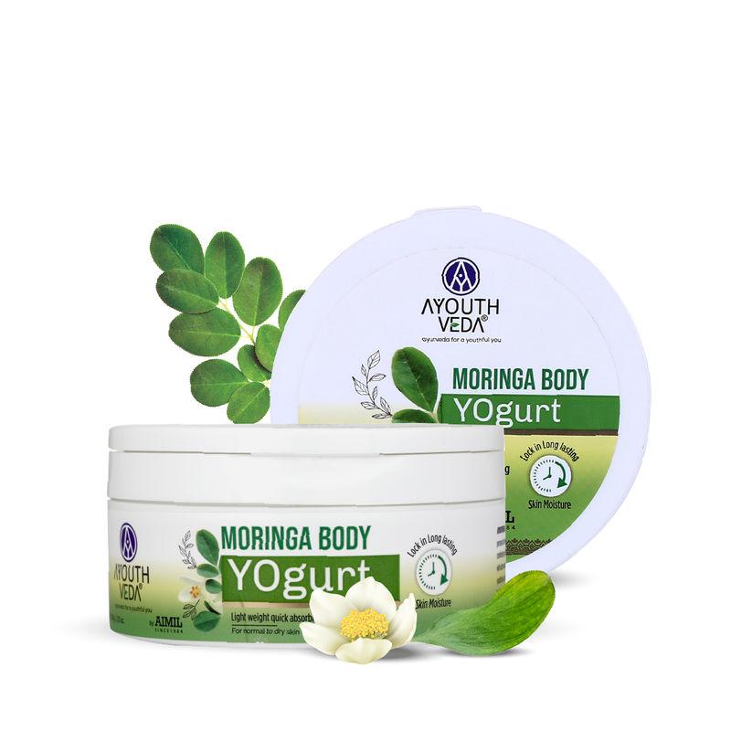 ayouthveda moringa body yogurt instant & deep hydrating non-greasy & light weight moisturizer