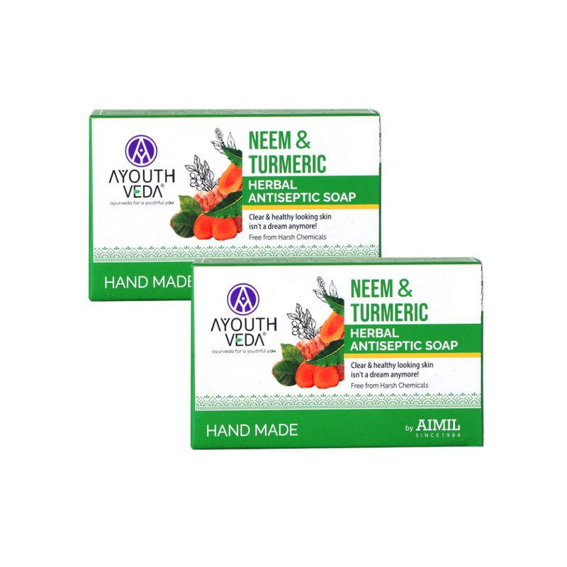 ayouthveda neem and turmeric herbal soap daily bathing soap with natural fragrance