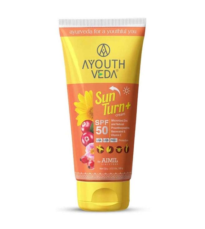 ayouthveda sun turn + cream - 100 gm