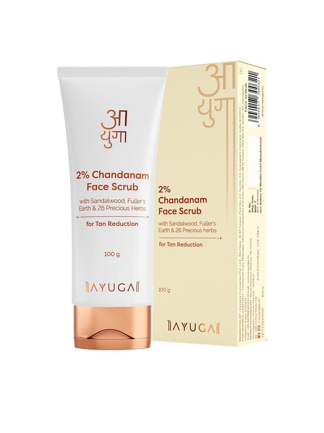 ayuga 2% chandanam face scrub for tan & dark spots reduction - 100g