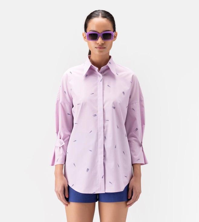 ayurganic lilac genes monogrammed womens shirt