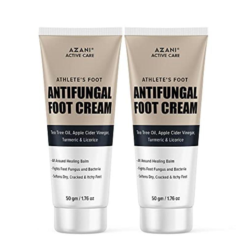 azani active care anti fungal foot cream -anti itch, anti crack - deep moisturiser - pack of 2