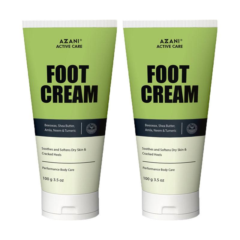 azani active care foot cream for rough dry & cracked heel - pack of 2