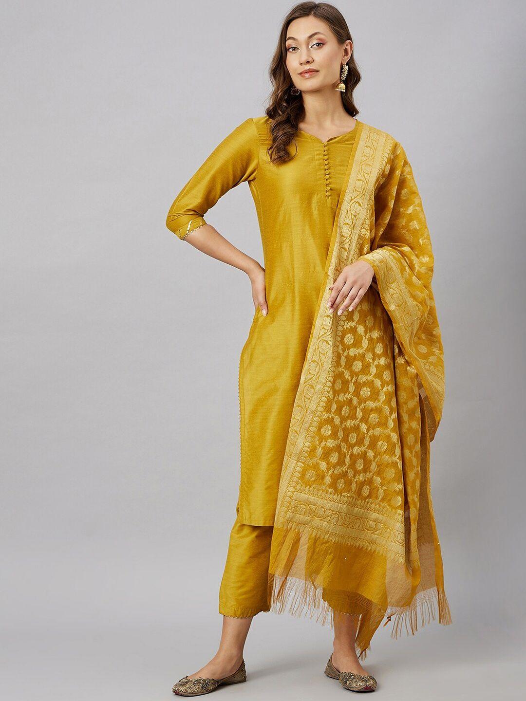 azira gotta patti kurta with palazzos & dupatta