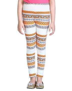 aztec print leggings with elasticated waist