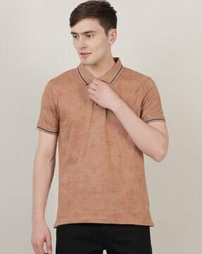 aztec print slim fit polo t-shirt