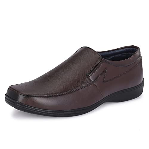 azzaro black men's synthetic leather slip-on casual shoes,10,brown(for_4641_brn_10)