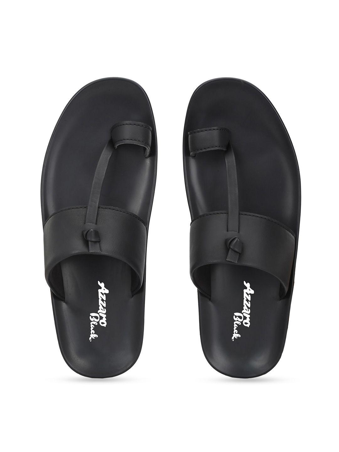 azzaro black men black  flip flops