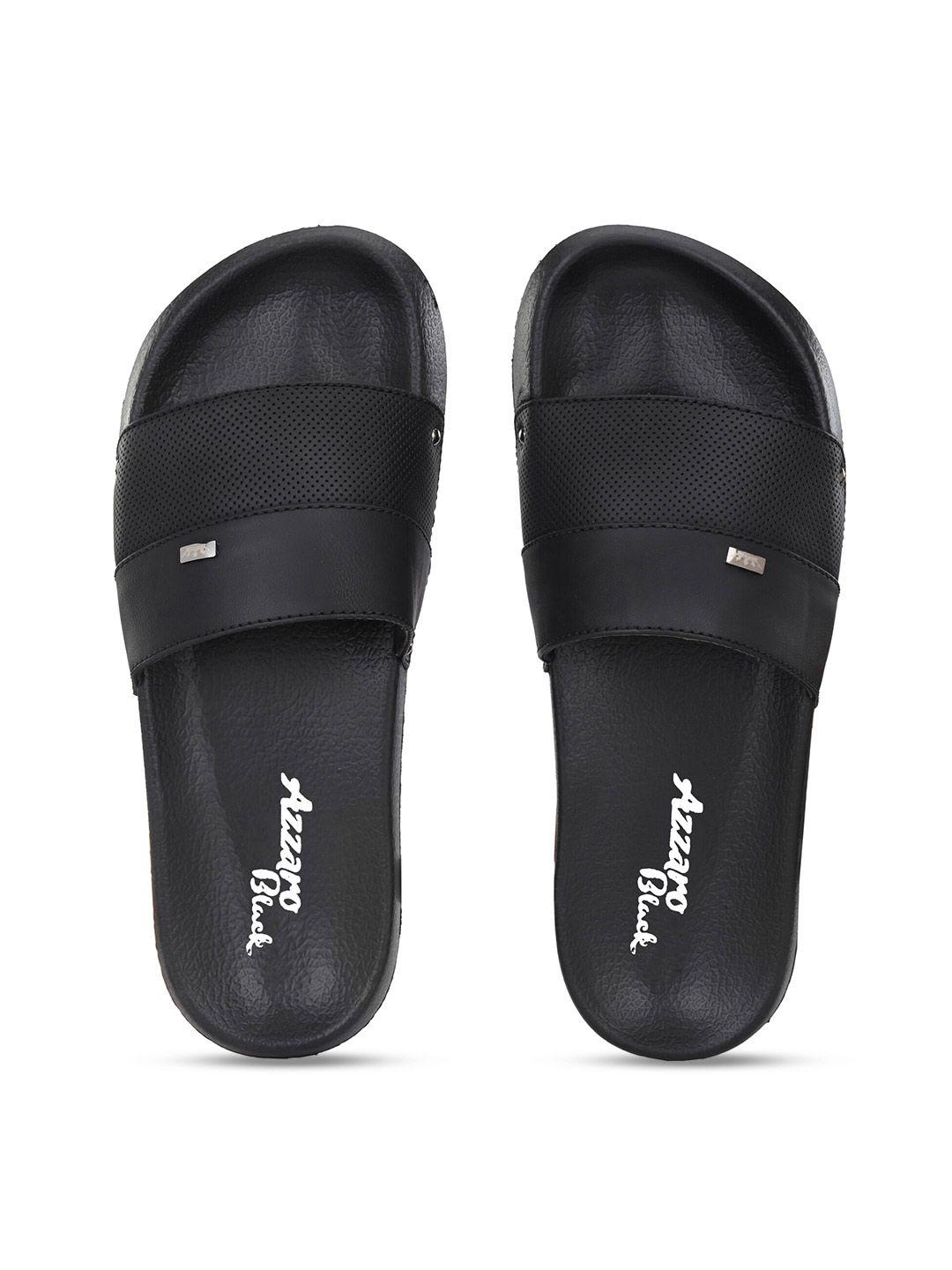 azzaro black men black sliders