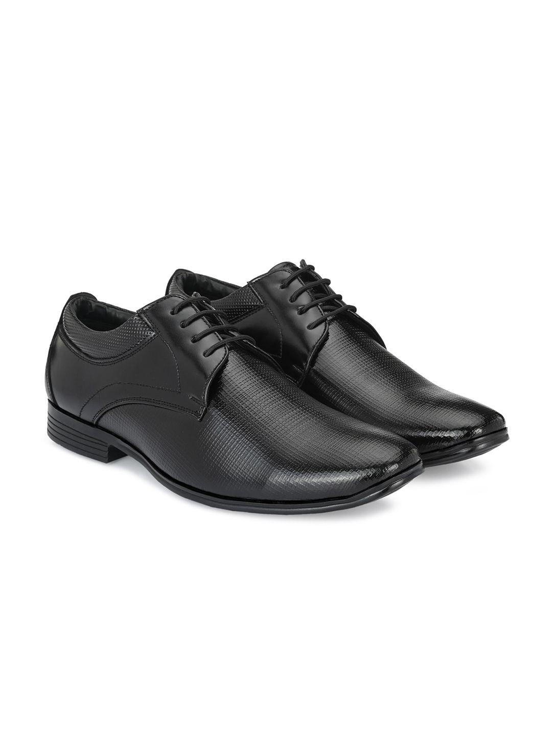 azzaro black men black textured formal derbys