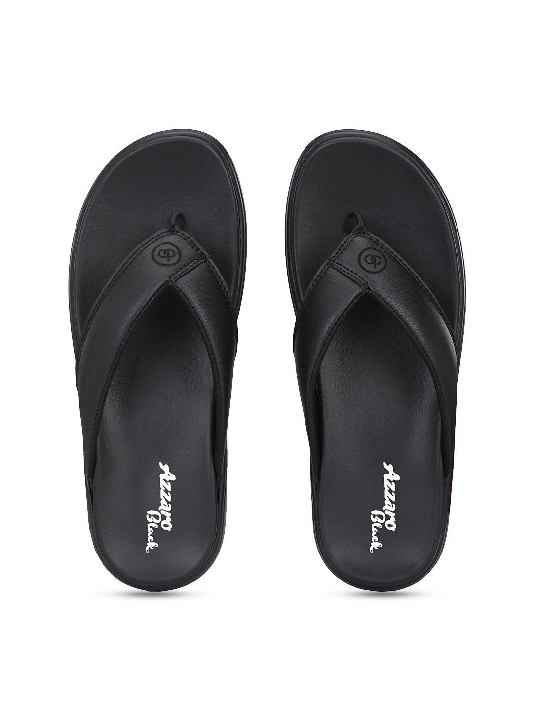 azzaro black men black thong flip-flops