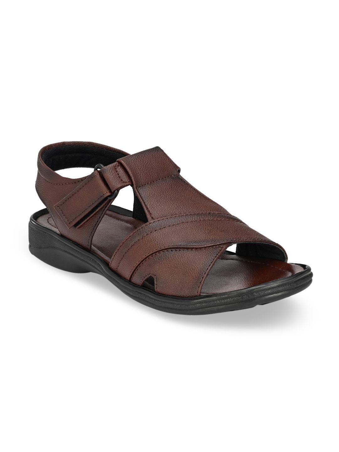 azzaro black men brown solid comfort sandals