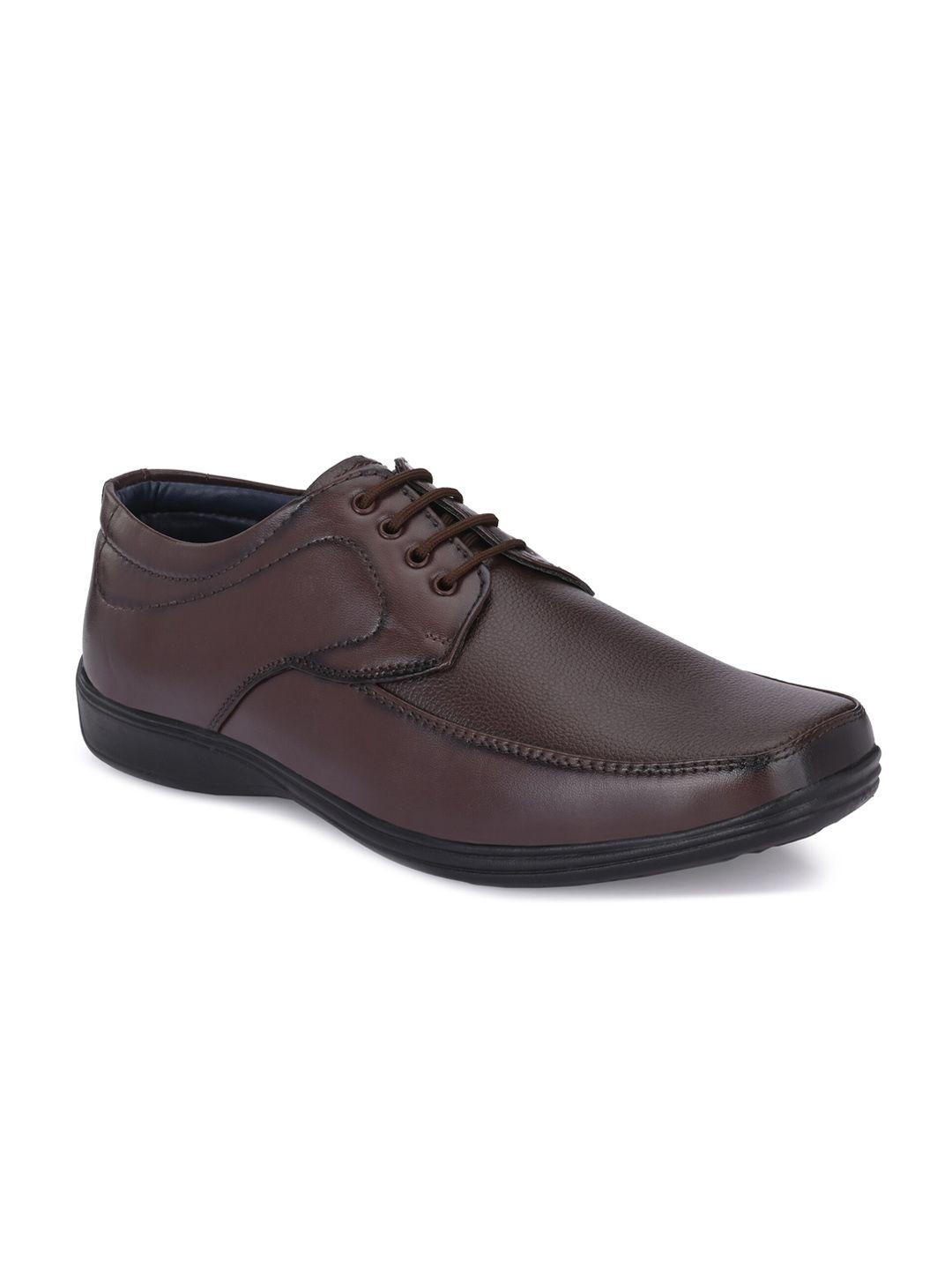 azzaro black men brown solid lace-up formal derbys