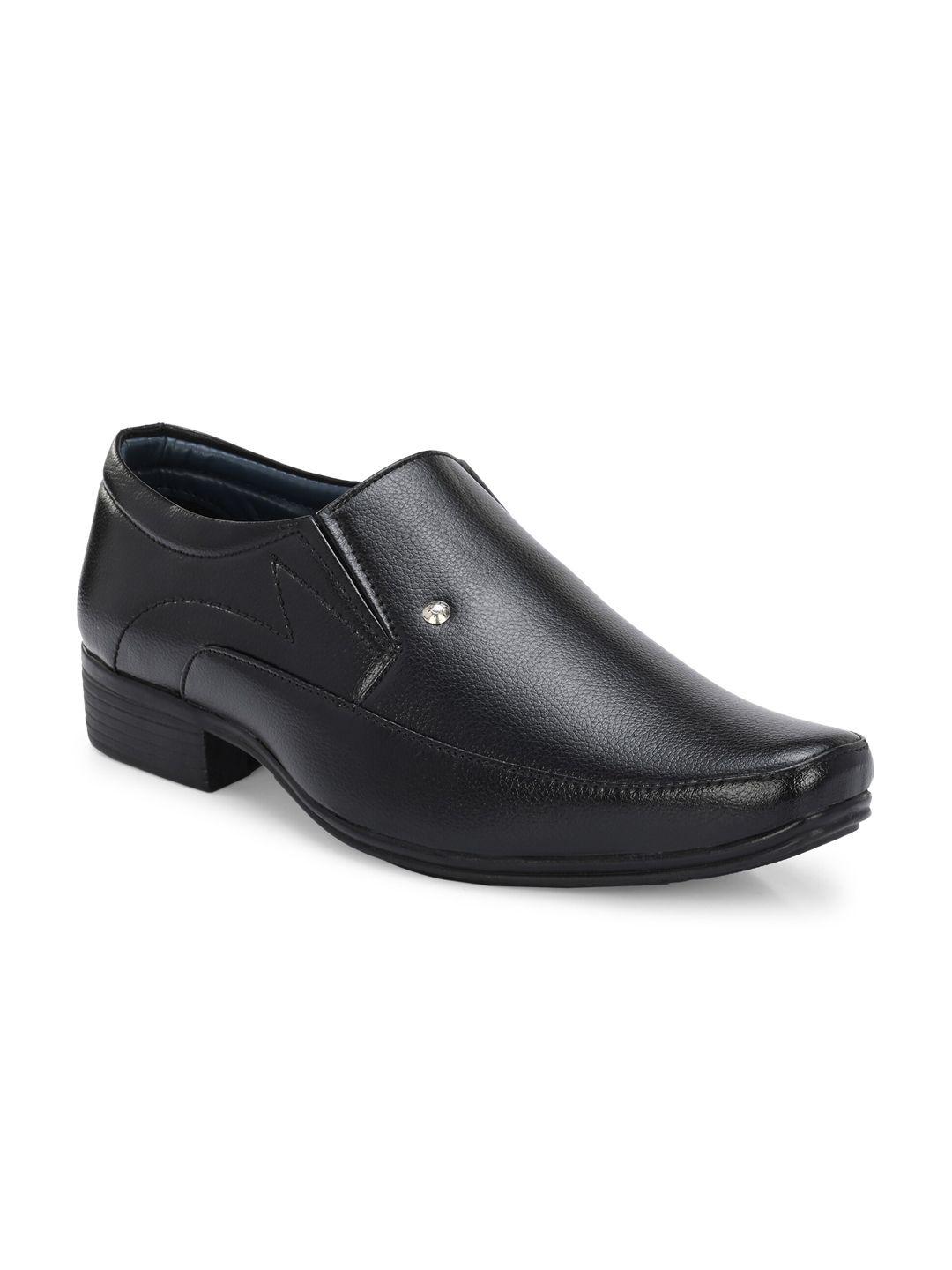 azzaro black men textured formal slip on shoes