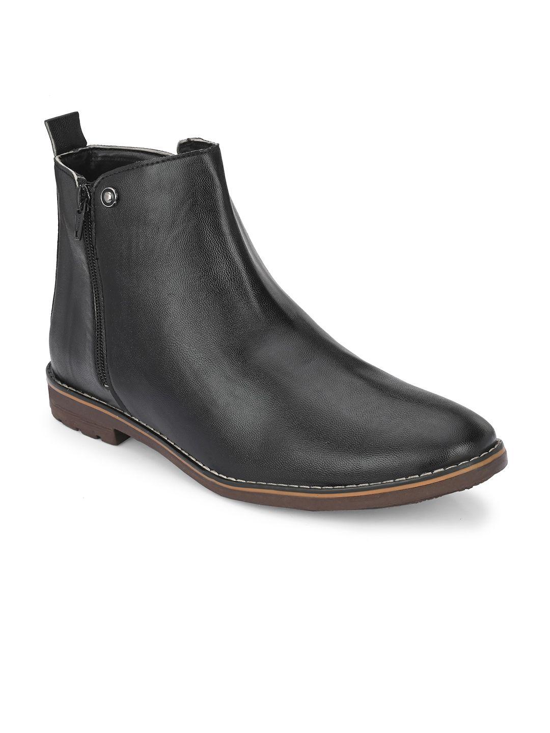 azzaro black men textured regular boots