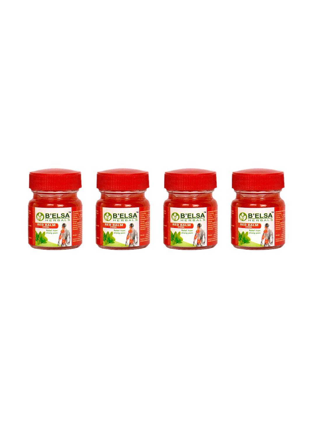 b'elsa herbal set of 4 strong red balm for relief from strong pain - 10g each