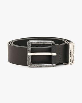 b-guarantee-a leather belt with buckle closure