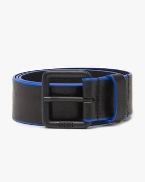 b-owen leather belt with coloured edges