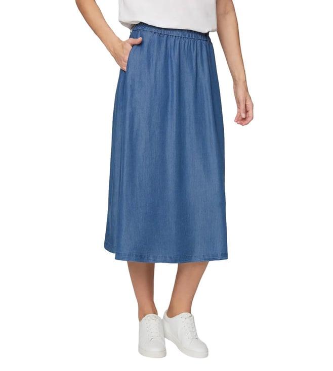 b. copenhagen tencell blue relaxed fit skirts