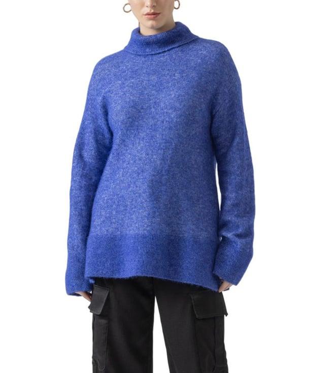 b. copenhagen blue melange relaxed fit sweater