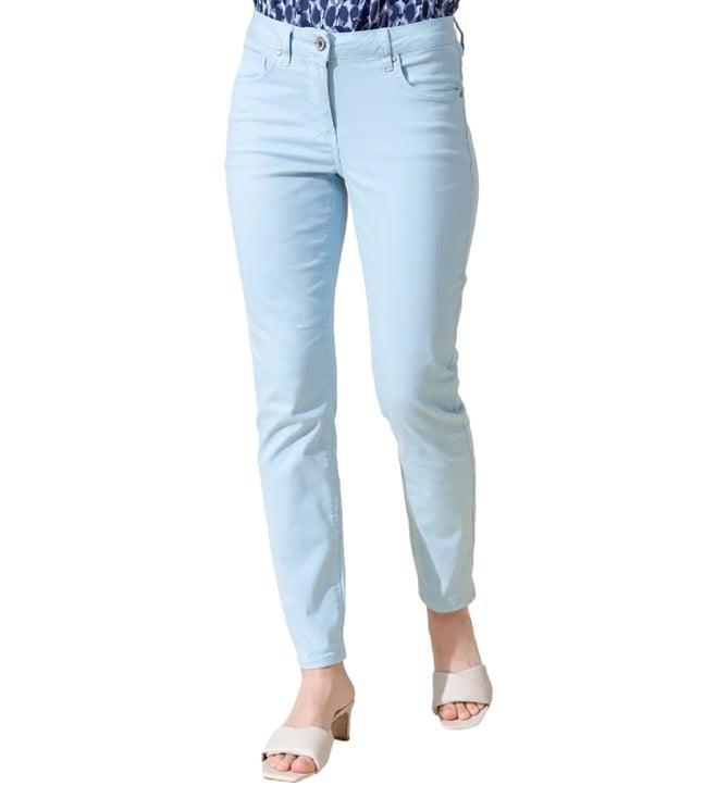 b. copenhagen chambray blue relaxed fit trousers