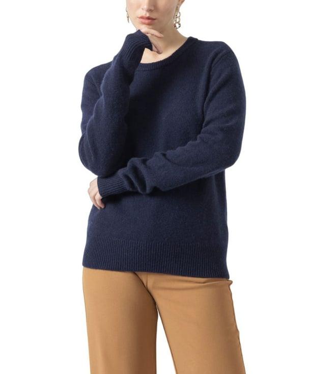 b. copenhagen dark blue relaxed fit sweater