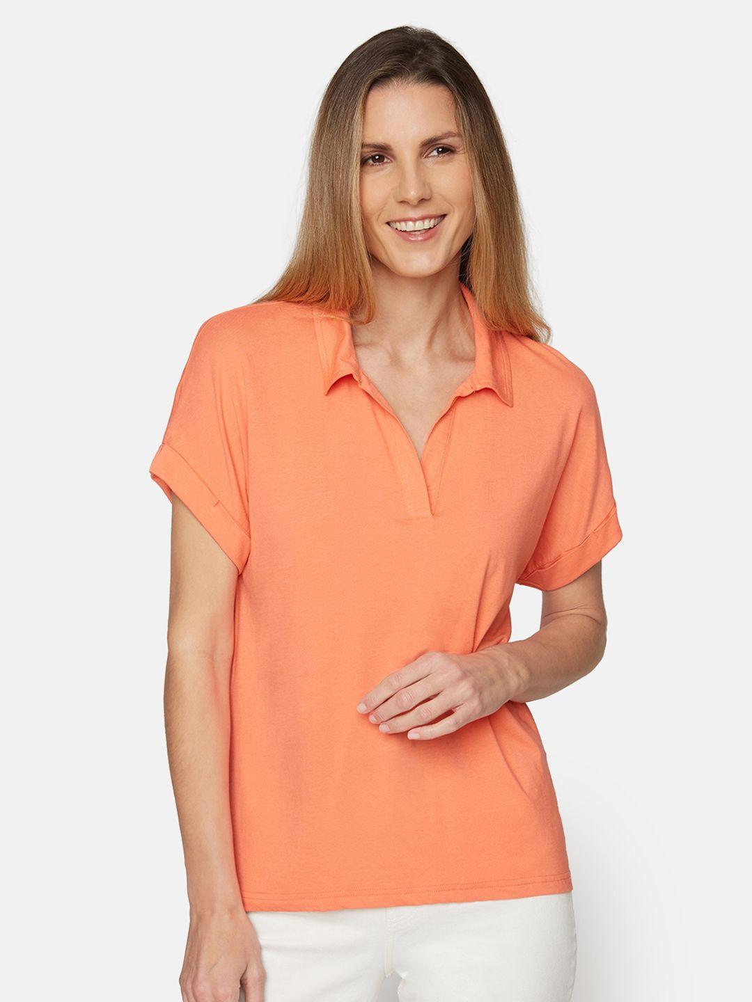 b.copenhagen women polo collar t-shirt