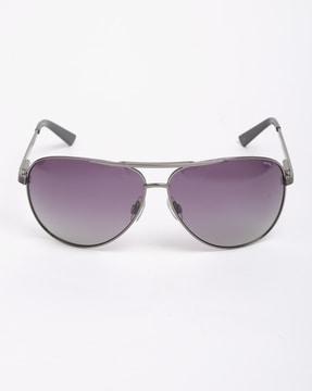 b1407a uv-protected full-rim aviator sunglasses