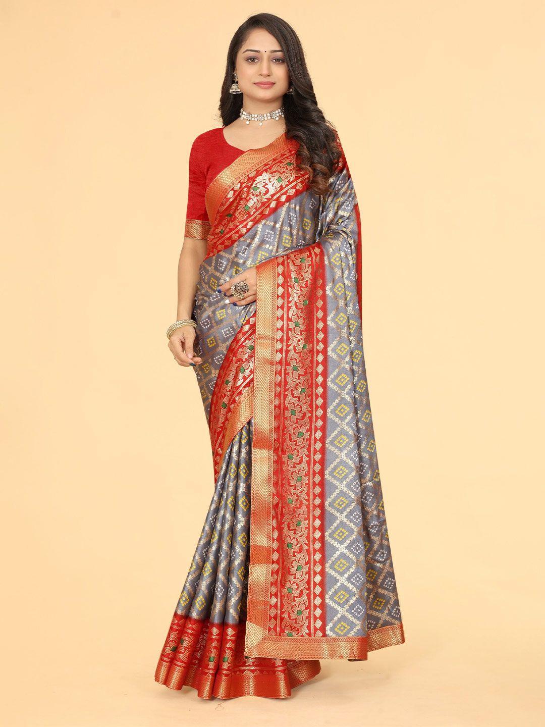 b4me.com ethnic motif  printed zari patola saree