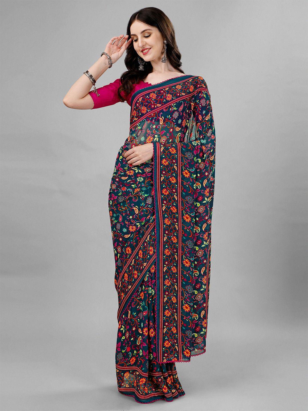 b4me.com floral printed saree