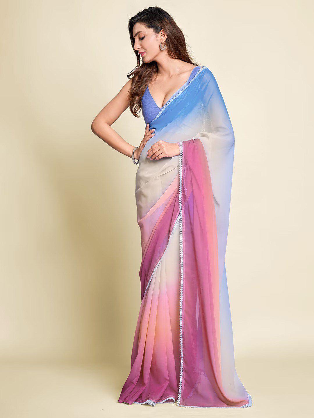 b4me.com ombre dyed pure georgette saree