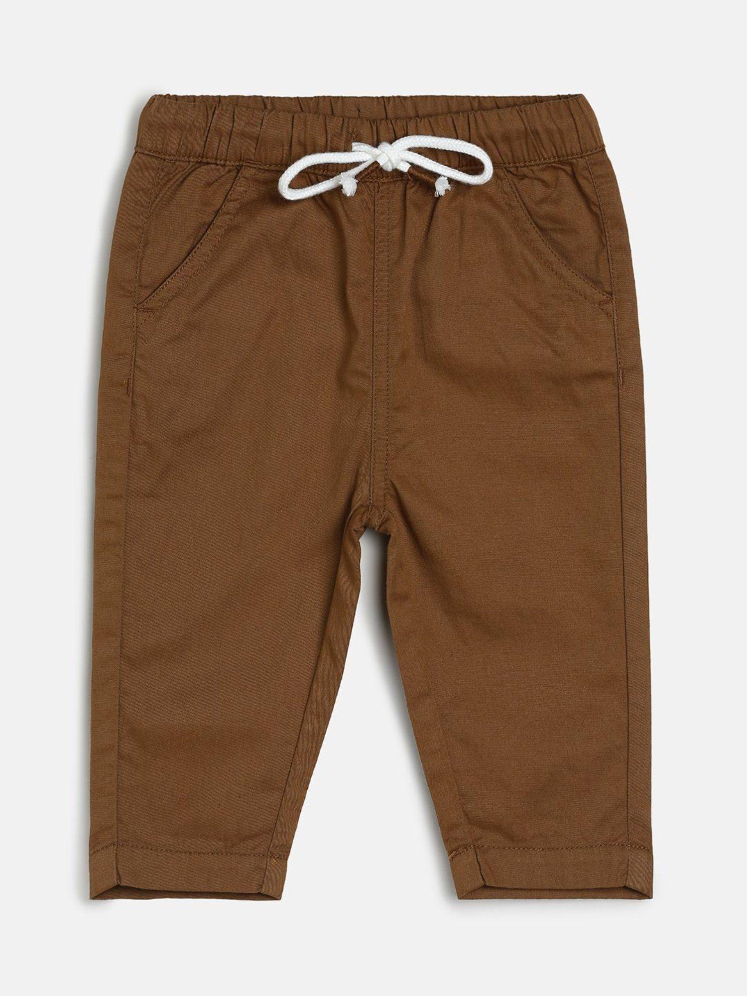 baby boys brown woven pant