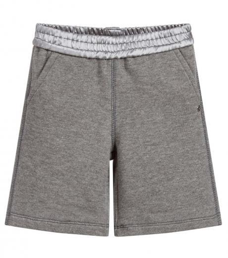 baby boys grey cotton elastic shorts