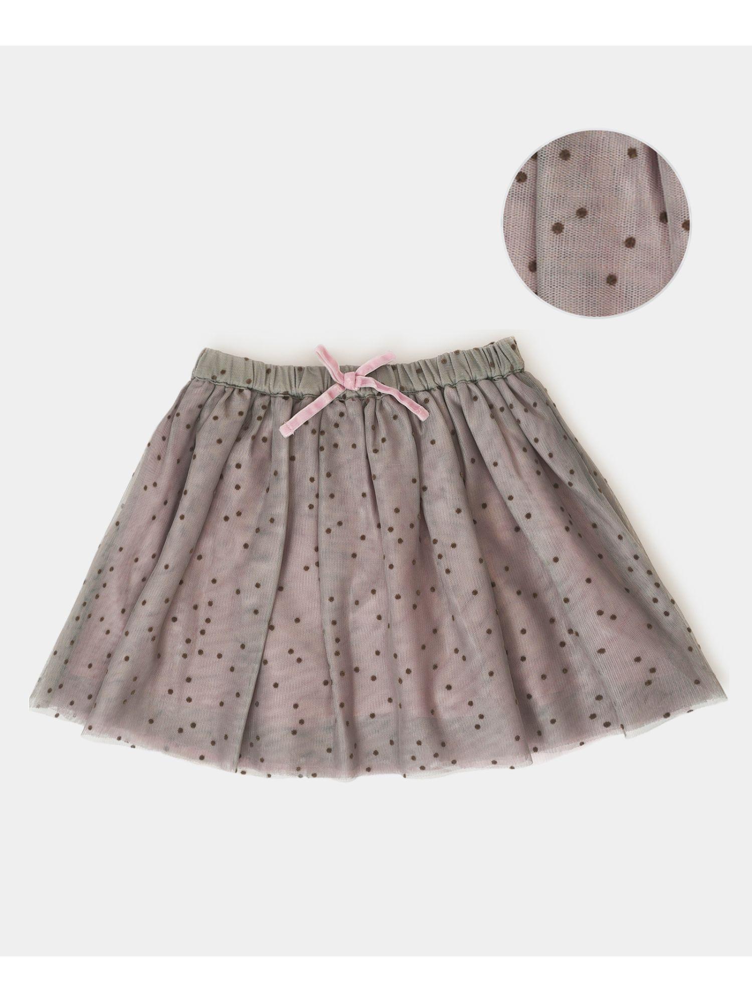 baby girl tulle tutu skirt grey & pink