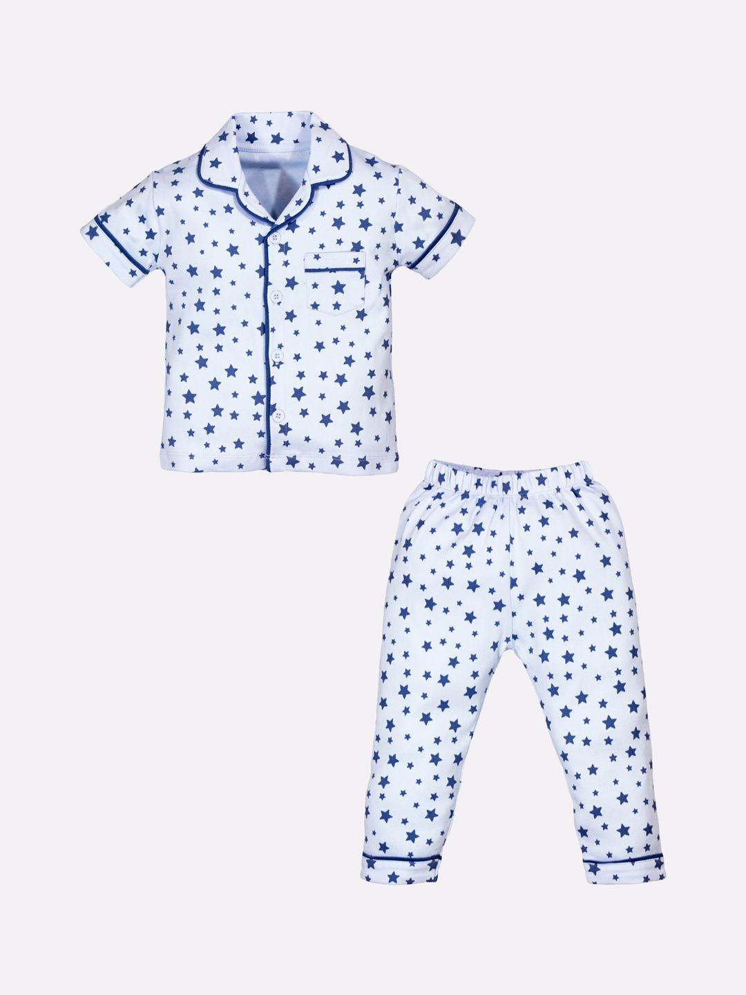baby-go-boys-white-&-blue-printed-night-suit