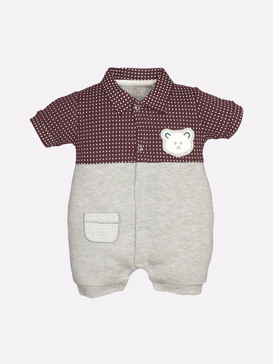 baby-go-infant-kids-maroon-&-grey-printed-rompers