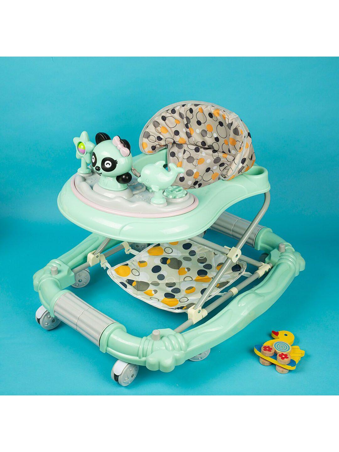 baby moo infants blue printed baby walker