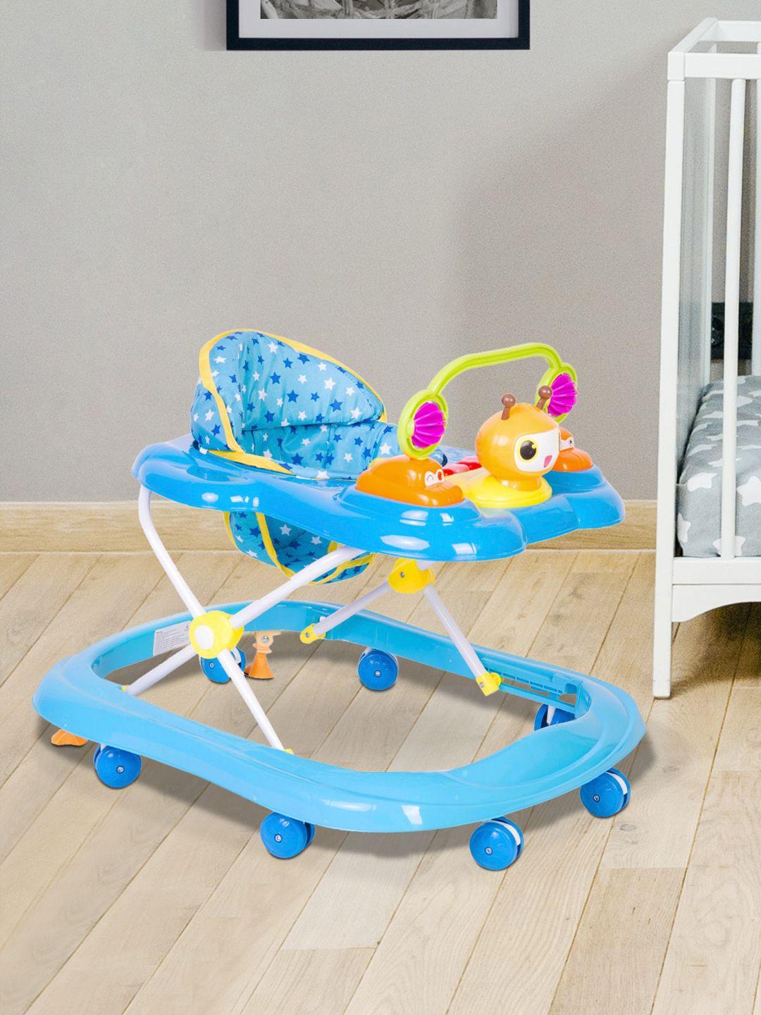 baby moo infants blue solid walker