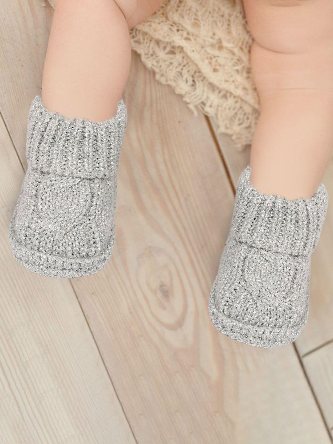 baby moo infants kids grey  self-design cotton socks booties