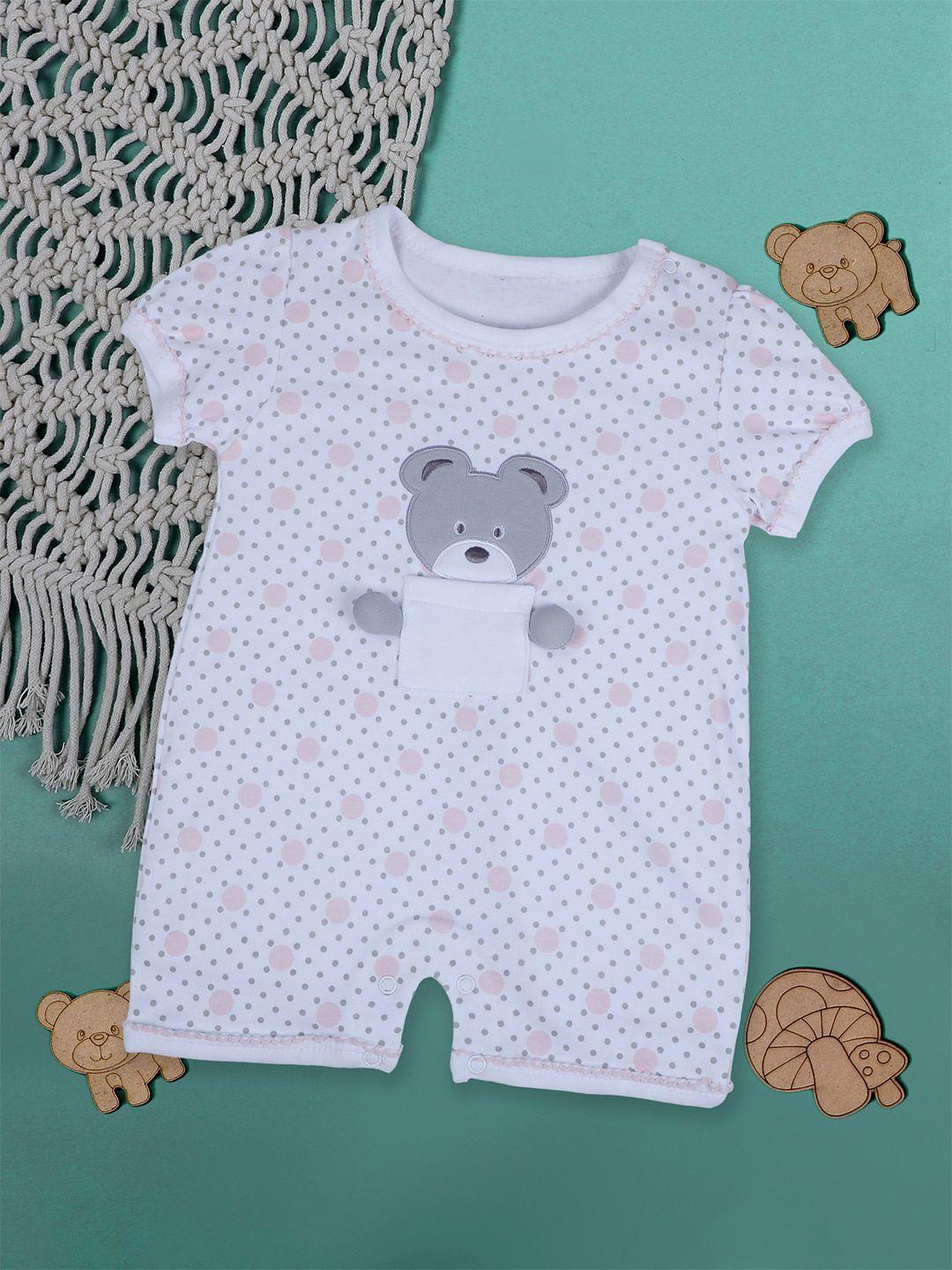 baby moo infants printed cotton rompers