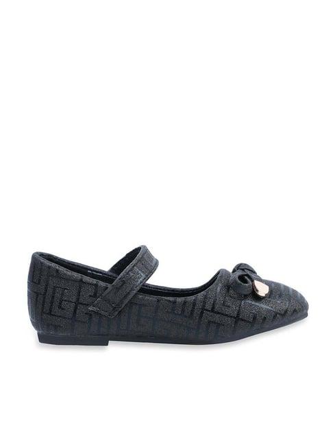 baby moo kids black bash embellished shimmer with bow mary jane shoes