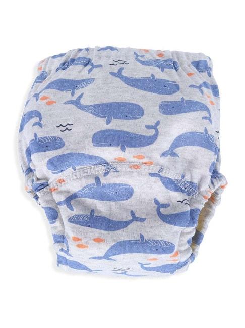 baby moo kids grey & blue dolphin show reusable cloth training pants diaper panty