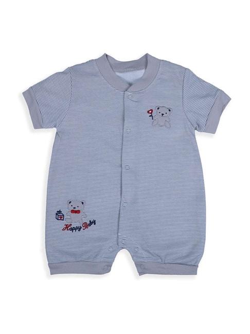 baby moo kids grey cotton embroidered romper