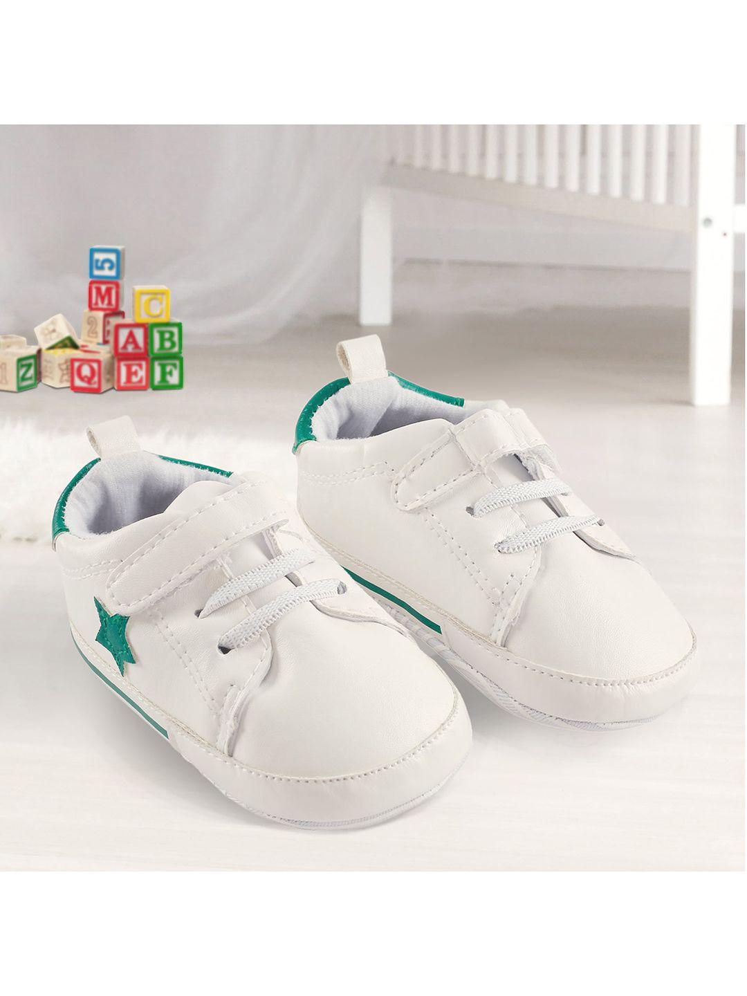 baby moo kids white solid casual booties