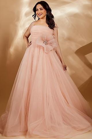 baby pink tulle corset gown
