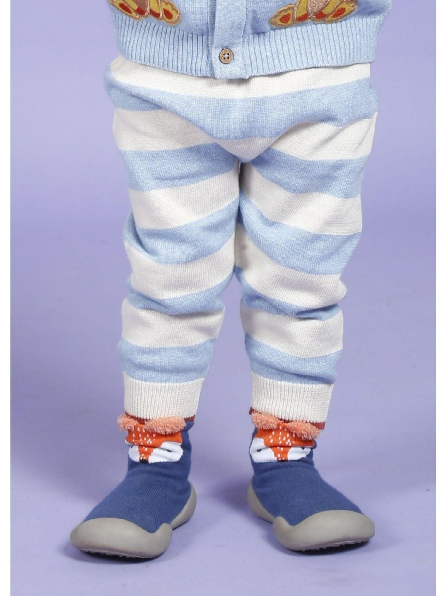 baby blue stripe diaper lower - baby blue