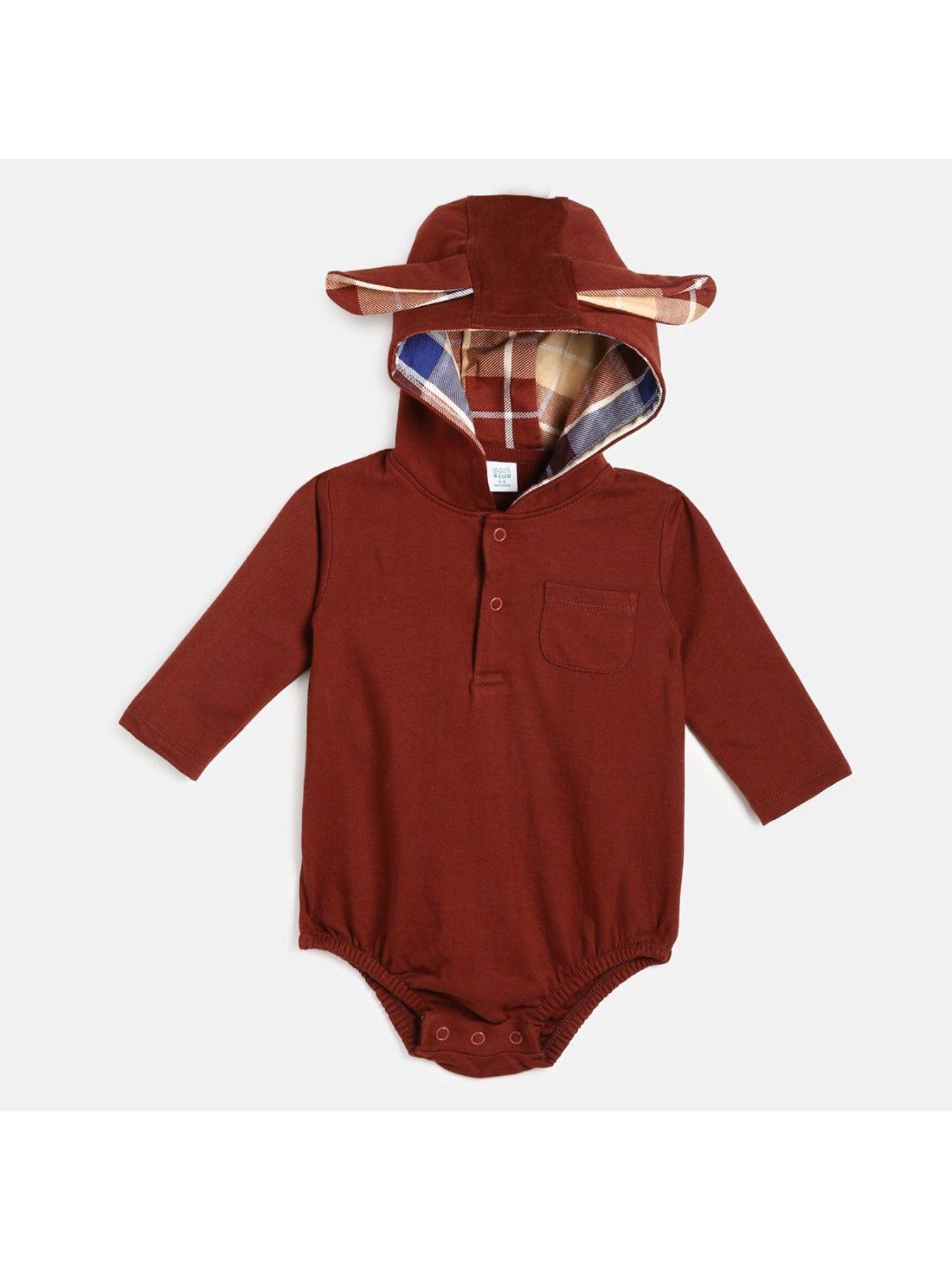 baby boys brown body suit & bottom (set of 2)