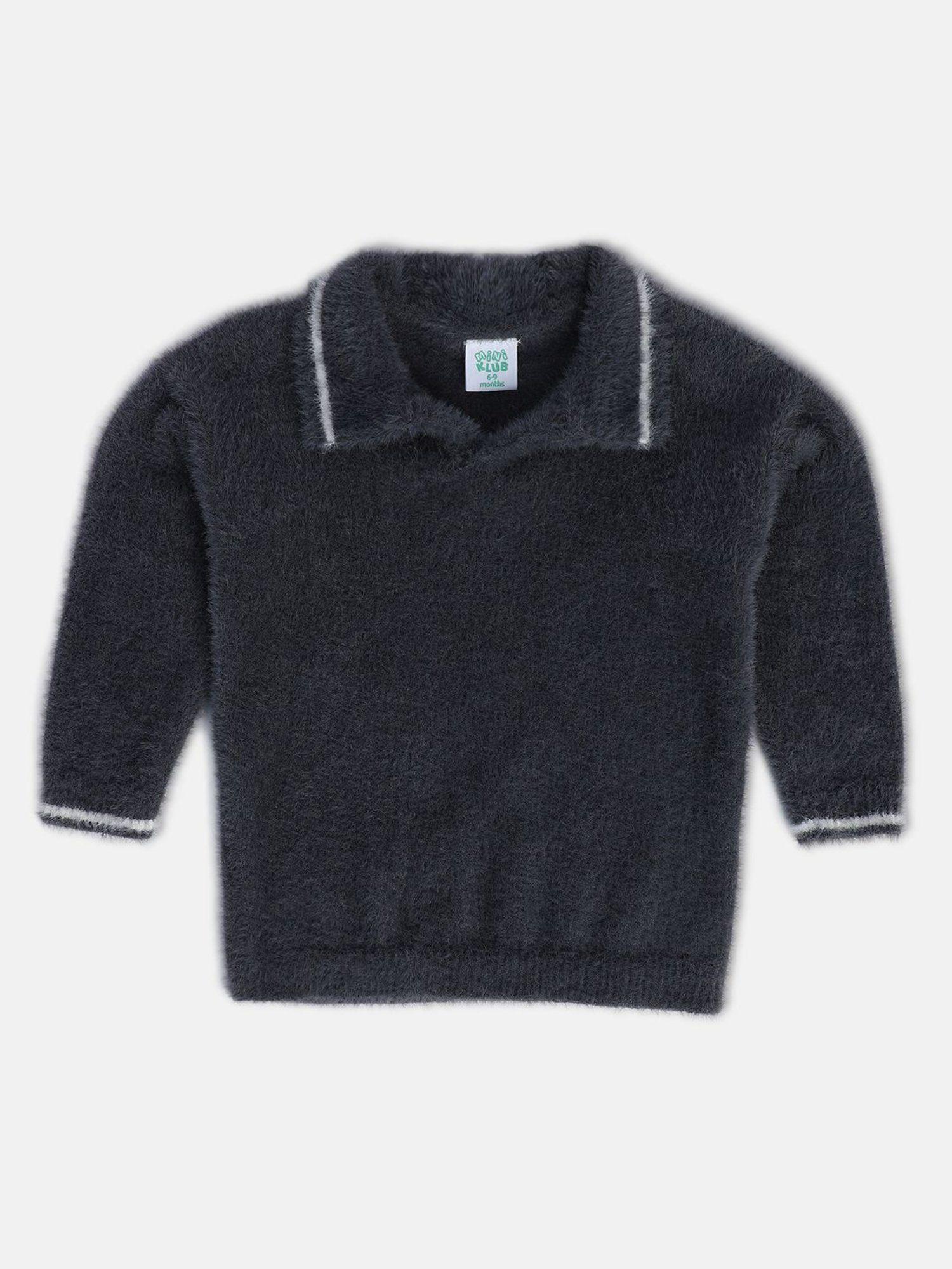 baby boys dark grey sweater